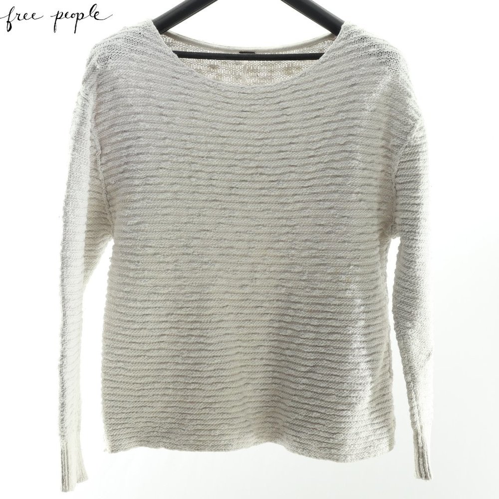Free People Menace Ribbed Sweater Women's S/P White